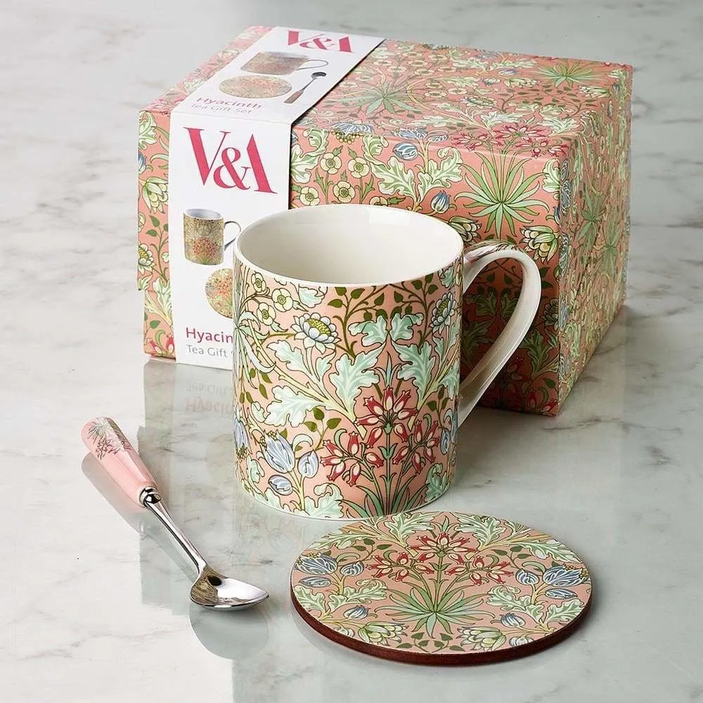 Victoria And Albert Hyacinth Can Mug, Spoon And Coaster Set