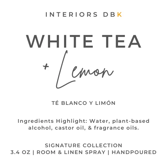 White Tea & Lemon Room and Linen Spray