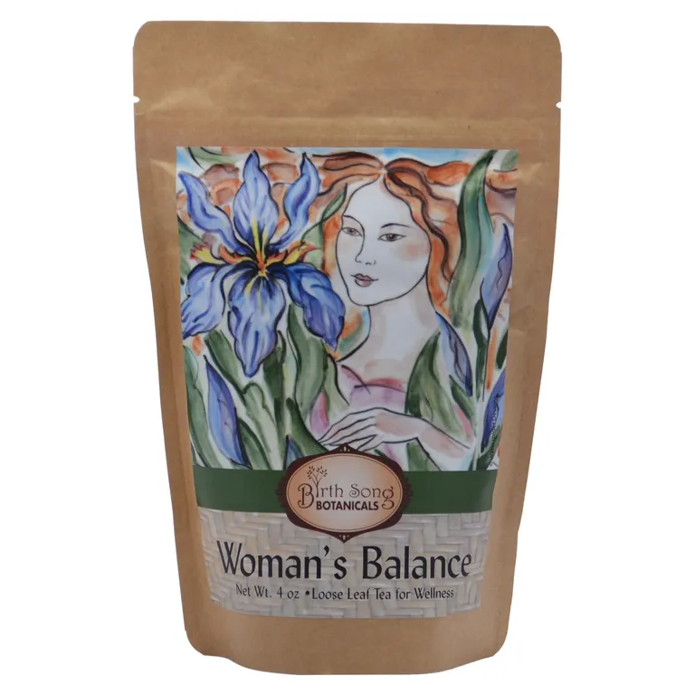 Woman's Balance Nourishing Herbal Tea To Support Hormone Harmony, Stress, PMS, Fertility, and a Healthy Immune System* with Ashwagandha Root 4 oz.