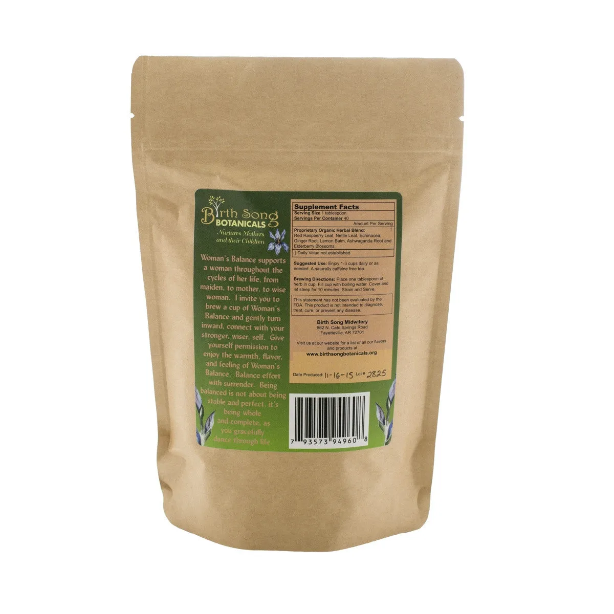 Woman's Balance Nourishing Herbal Tea To Support Hormone Harmony, Stress, PMS, Fertility, and a Healthy Immune System* with Ashwagandha Root 4 oz.