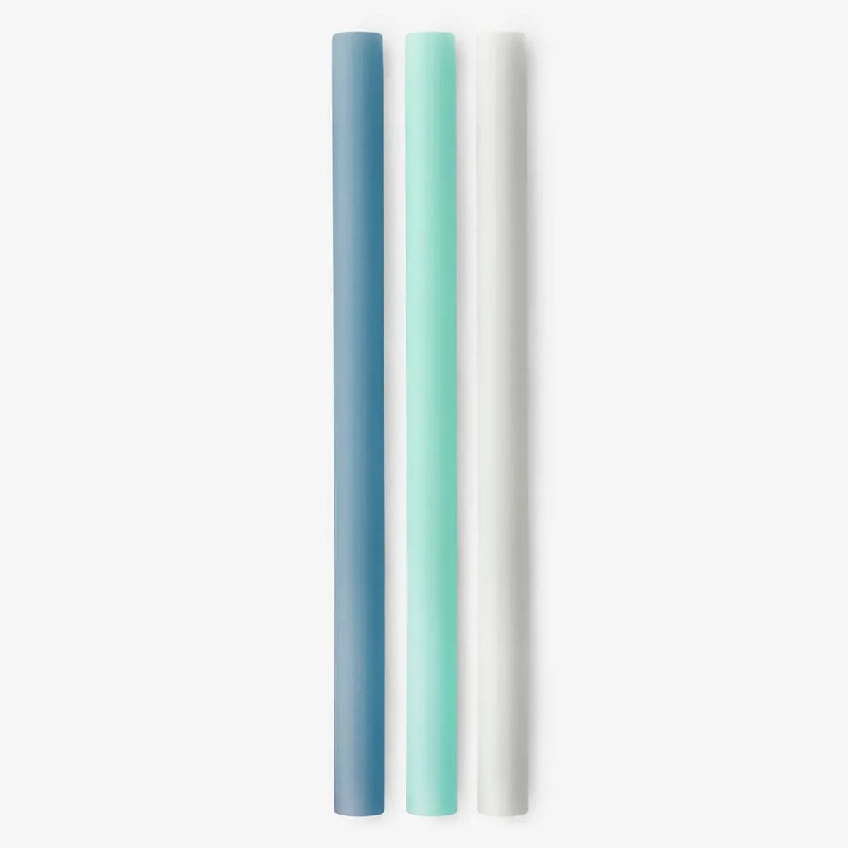 X-Wide Silicone Reusable Straws - Fog/Mint/Frost (3pk)