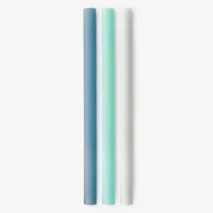 X-Wide Silicone Reusable Straws - Fog/Mint/Frost (3pk)