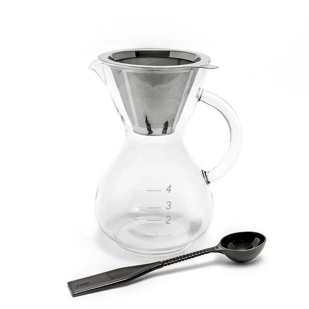 Yama Coffee Drip Pot w/ Glass Handle & Filter Cone - 20oz