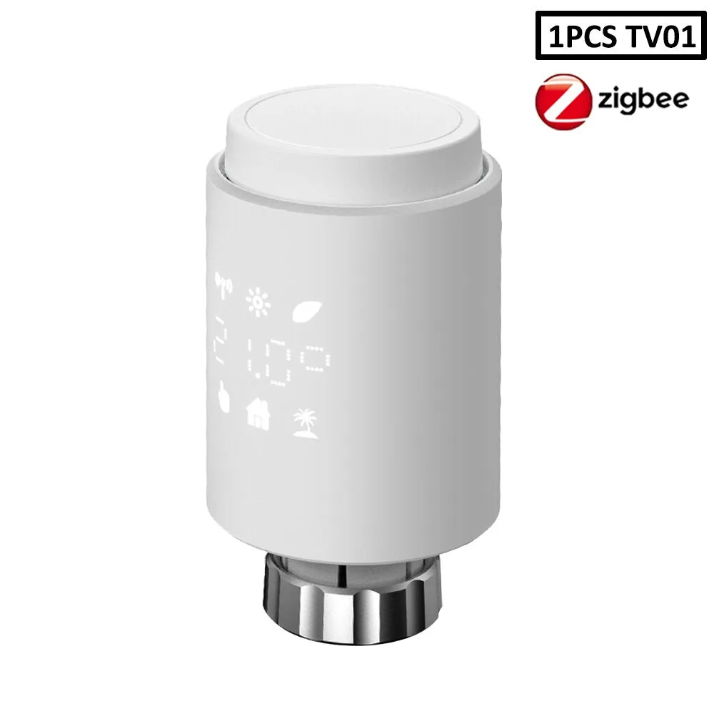 ZigBee3.0 Smart WIFI Thermostatic Radiator Valve Actuator TRV Programmable Temperature Controller Alexa Tuya Google Assistant